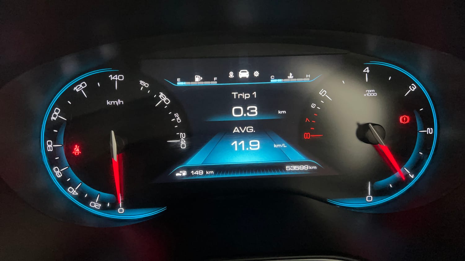 Used 2021 MG Motors Hector Sharp 2.0 Diesel Turbo MT Diesel Manual interior CLUSTERMETER VIEW