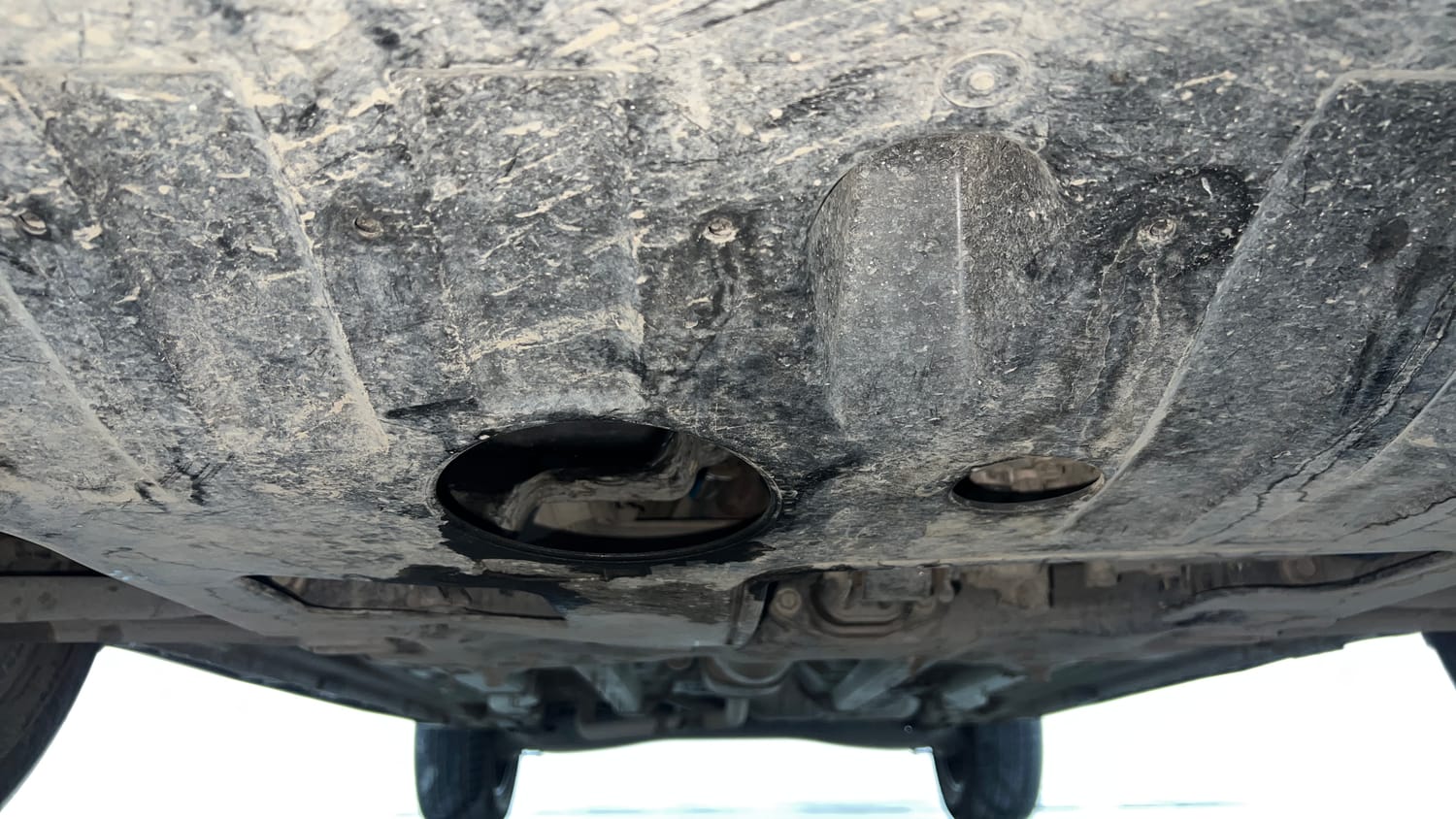 Used 2023 Hyundai Creta SX (O) 1.5 Petrol IVT Knight Petrol Automatic extra FRONT LEFT UNDERBODY VIEW