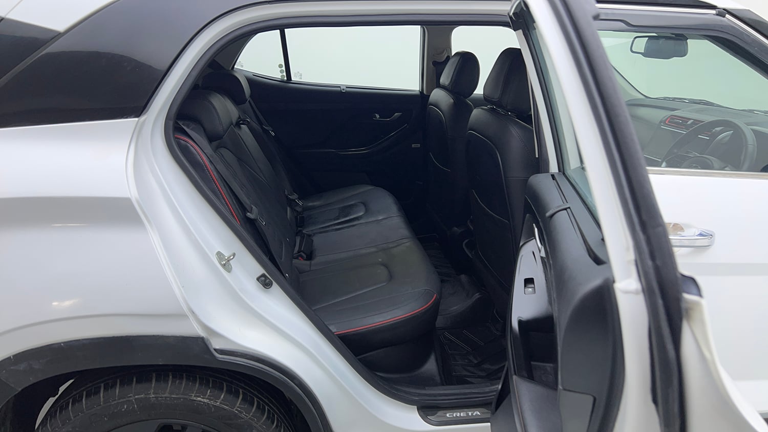 Used 2023 Hyundai Creta SX (O) 1.5 Petrol IVT Knight Petrol Automatic interior RIGHT SIDE REAR DOOR CABIN VIEW