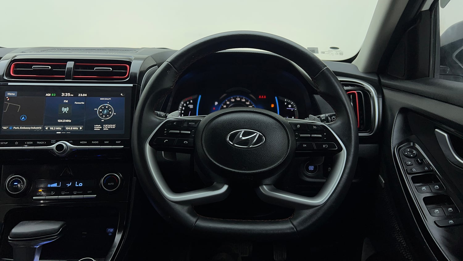 Used 2023 Hyundai Creta SX (O) 1.5 Petrol IVT Knight Petrol Automatic interior STEERING VIEW