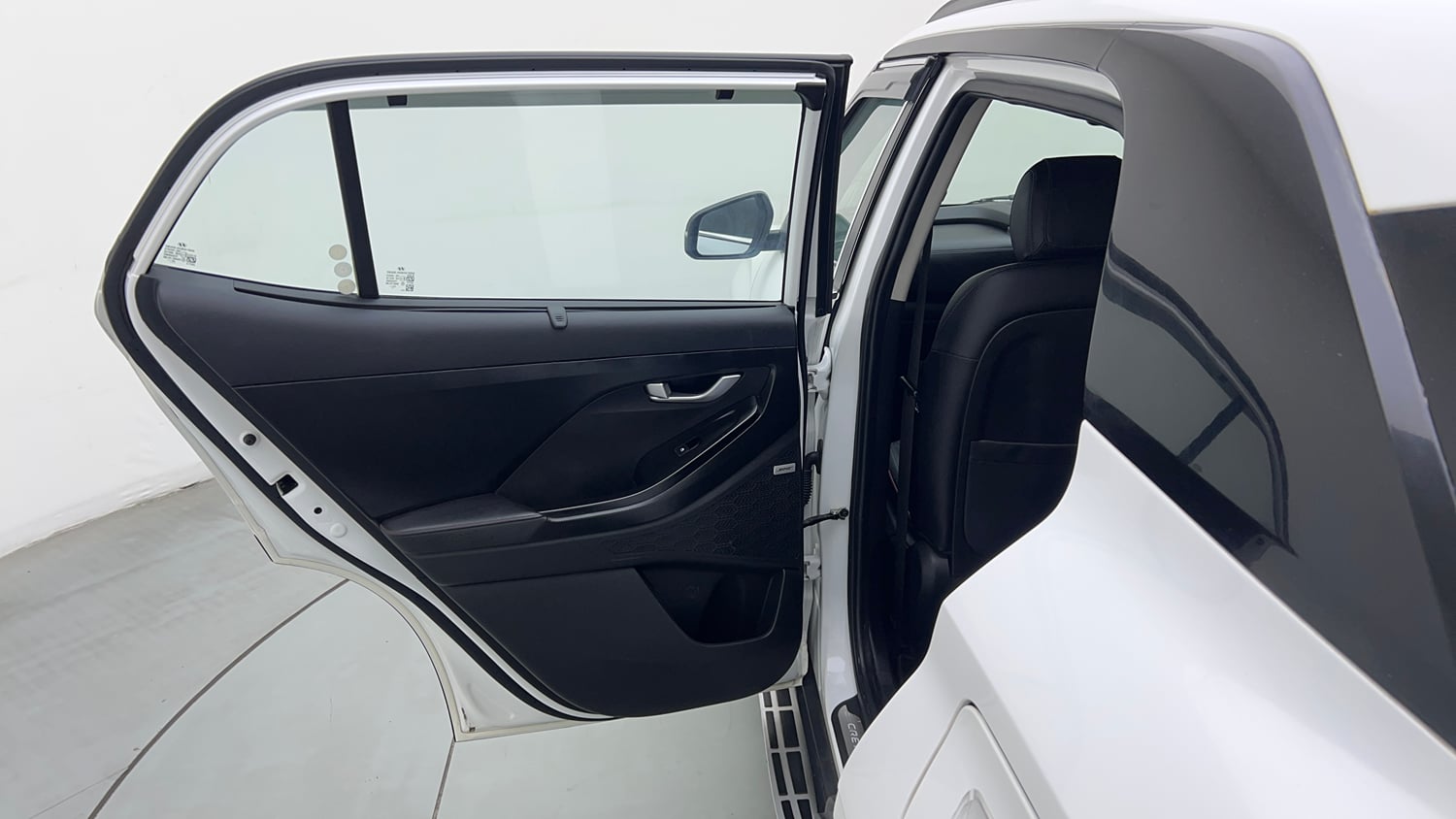 Used 2023 Hyundai Creta SX (O) 1.5 Petrol IVT Knight Petrol Automatic interior LEFT REAR DOOR OPEN VIEW