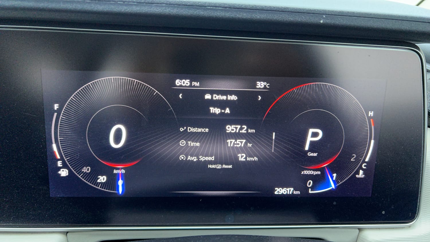 Used 2022 Mahindra XUV700 AX 5 Petrol AT 5 STR Petrol Automatic interior CLUSTERMETER VIEW