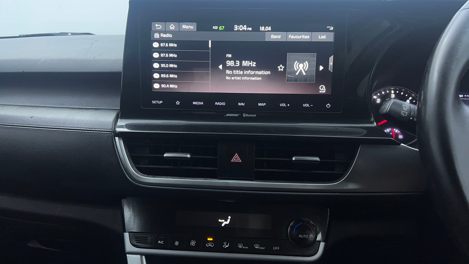 Used 2022 Kia Seltos X Line 1.5 Diesel AT Diesel Automatic interior MUSIC SYSTEM & AC CONTROL VIEW