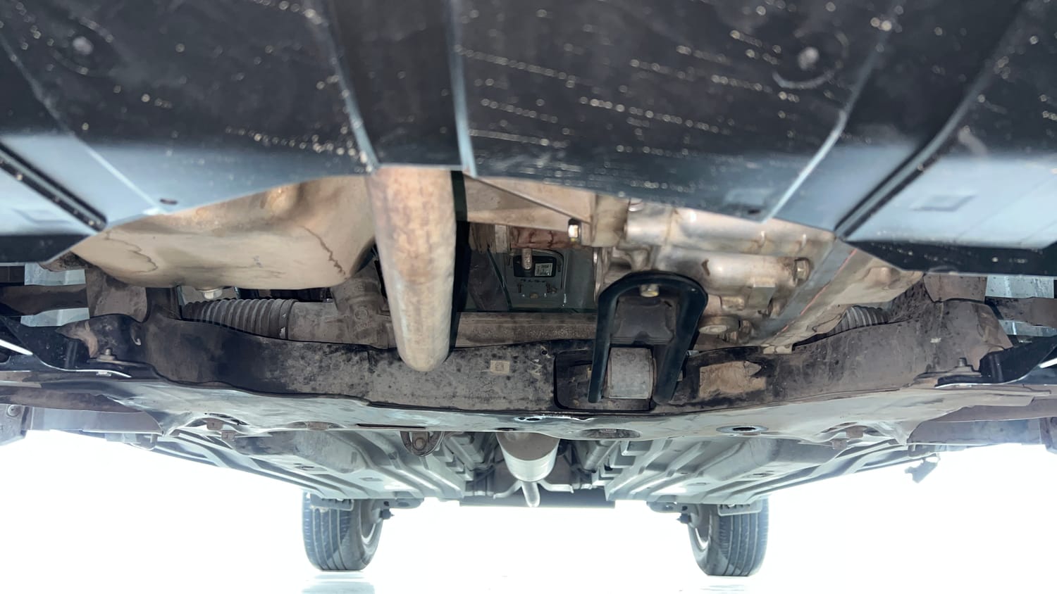 Used 2022 Maruti Suzuki Brezza ZXi Plus AT Petrol Automatic extra FRONT LEFT UNDERBODY VIEW