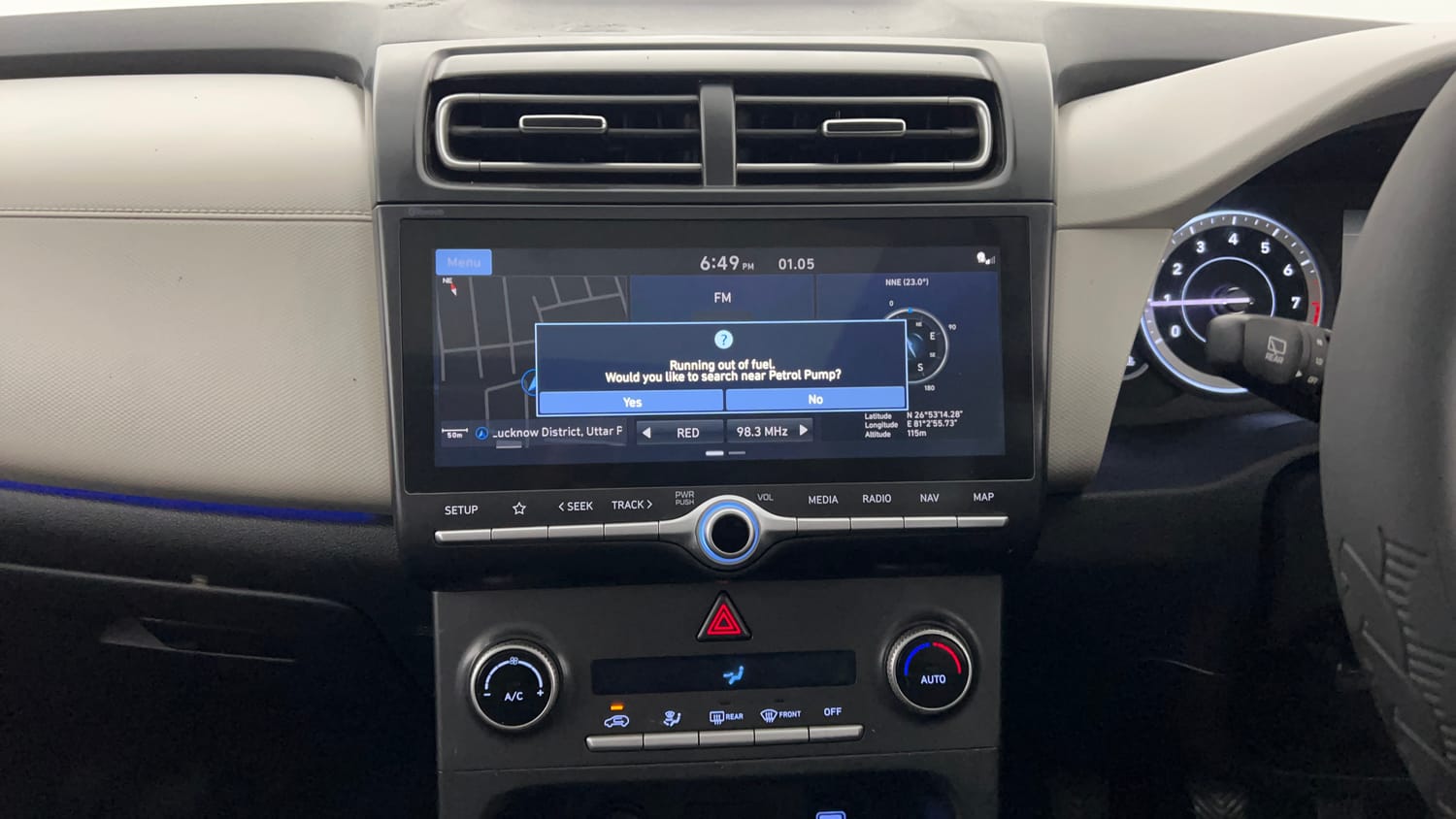 Used 2022 Hyundai Creta SX 1.5 Petrol Petrol Manual interior MUSIC SYSTEM & AC CONTROL VIEW