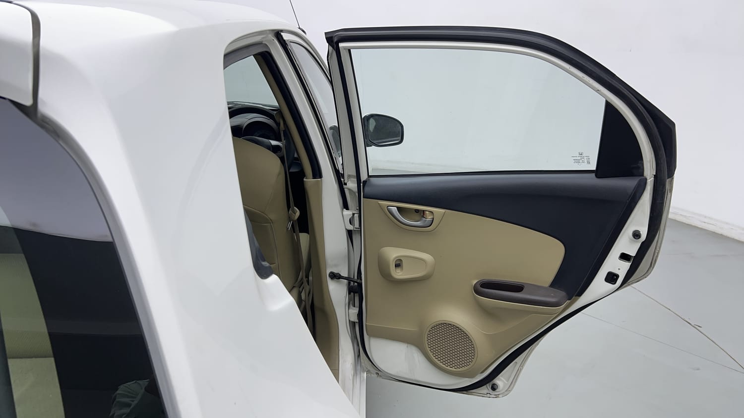 Used 2013 Honda Brio VX MT Petrol Manual interior RIGHT REAR DOOR OPEN VIEW