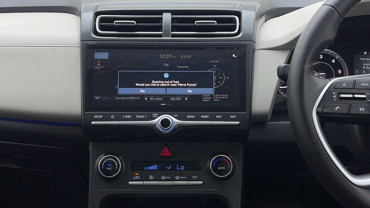 Used 2023 Hyundai Creta SX 1.5 Diesel Diesel Manual interior MUSIC SYSTEM & AC CONTROL VIEW