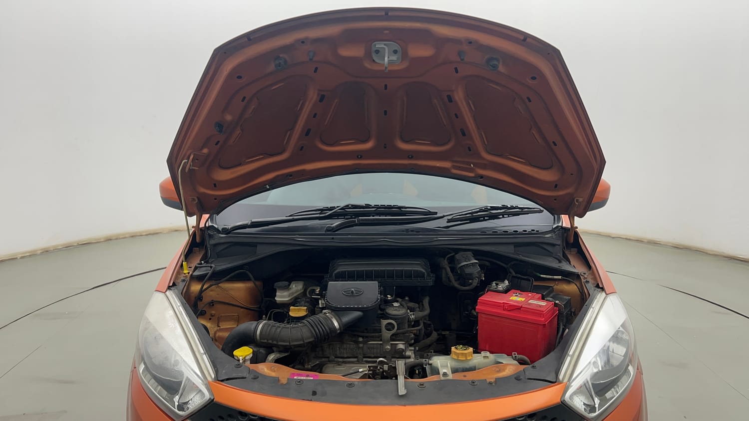 Used 2018 Tata Tiago Revotron XE Petrol Manual engine ENGINE & BONNET OPEN FRONT VIEW