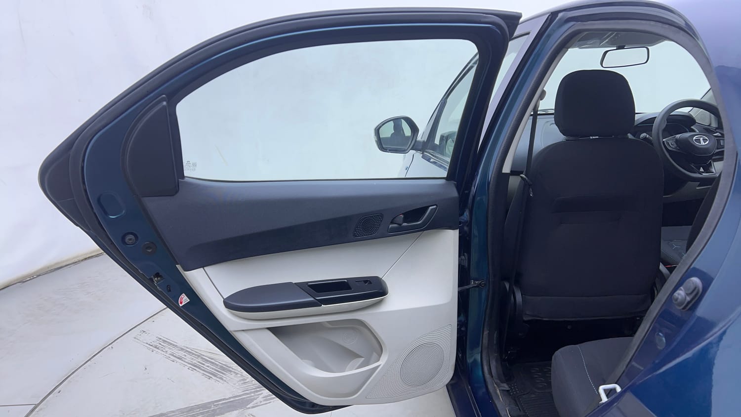 Used 2023 Tata Tiago EV XT Long Range Electric Automatic interior LEFT REAR DOOR OPEN VIEW