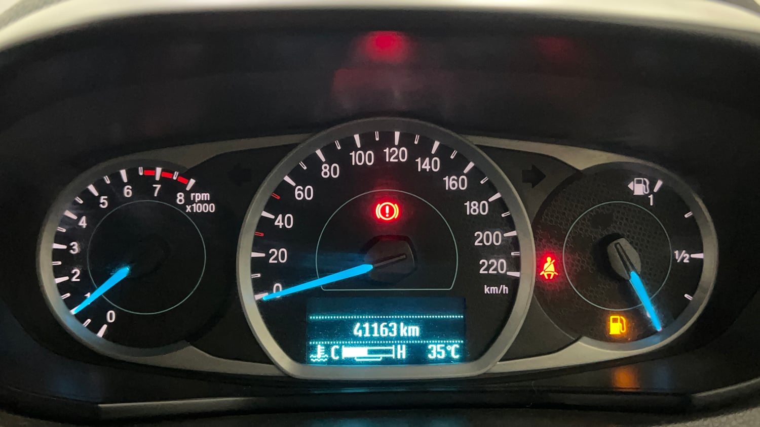 Used 2021 Ford Figo Titanium 1.2 Ti-VCT MT Petrol Manual interior CLUSTERMETER VIEW