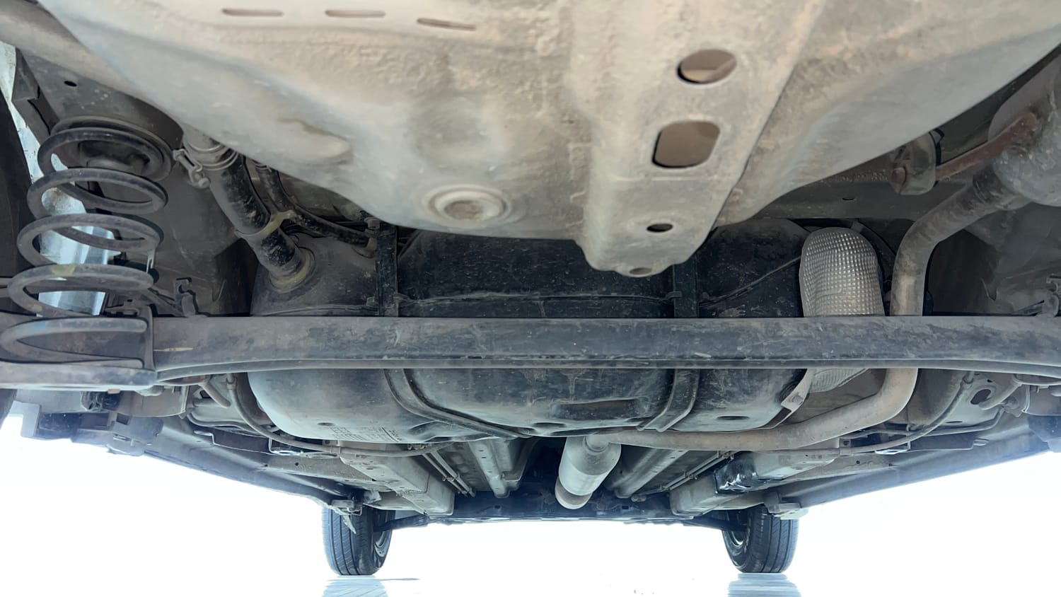 Used 2015 Maruti Suzuki Swift Dzire VXI Petrol Manual extra REAR UNDERBODY VIEW (TAKEN FROM REAR)