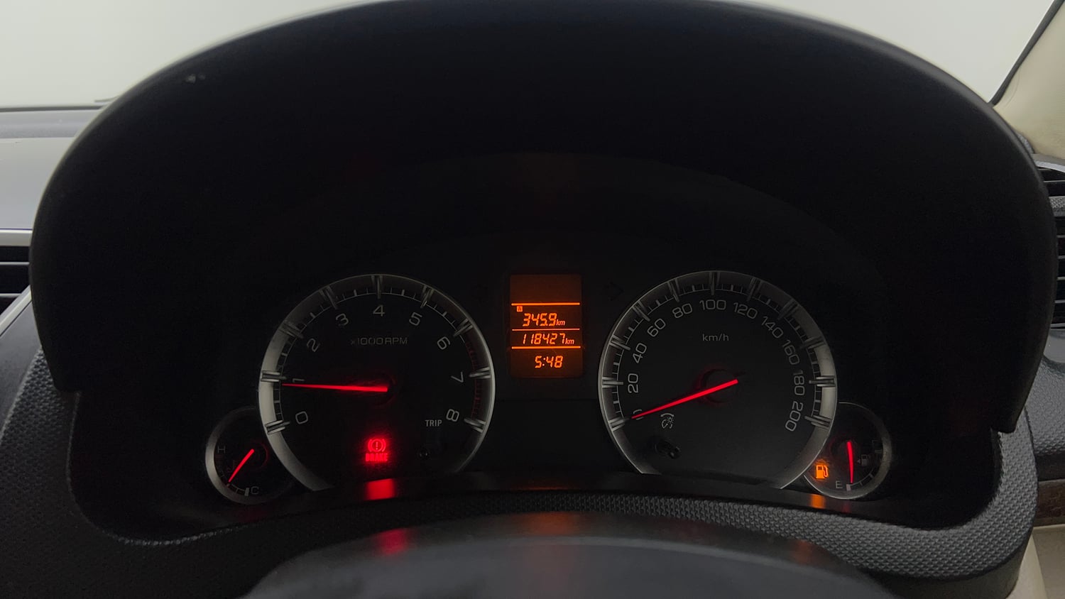 Used 2015 Maruti Suzuki Swift Dzire VXI Petrol Manual interior CLUSTERMETER VIEW