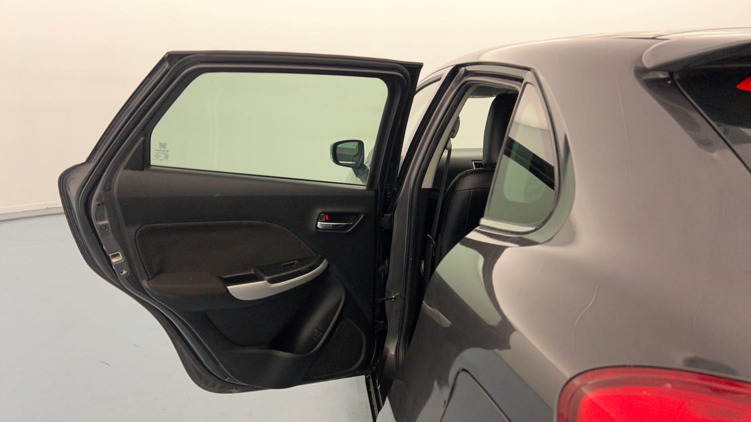 Used 2016 Maruti Suzuki Baleno Zeta 1.2 Petrol Manual interior LEFT REAR DOOR OPEN VIEW
