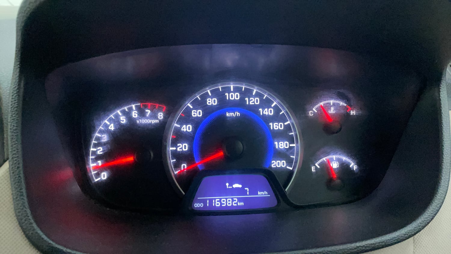 Used 2015 Hyundai Grand i10 Magna 1.2 Kappa VTVT Petrol Manual interior CLUSTERMETER VIEW