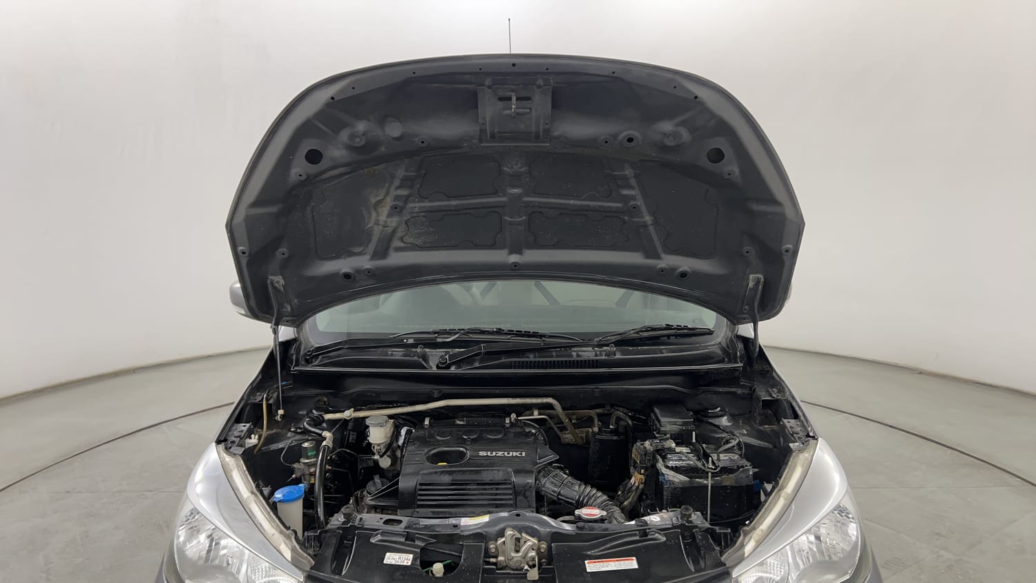 Used 2014 Maruti Suzuki Celerio VXi AMT Petrol Automatic engine ENGINE & BONNET OPEN FRONT VIEW