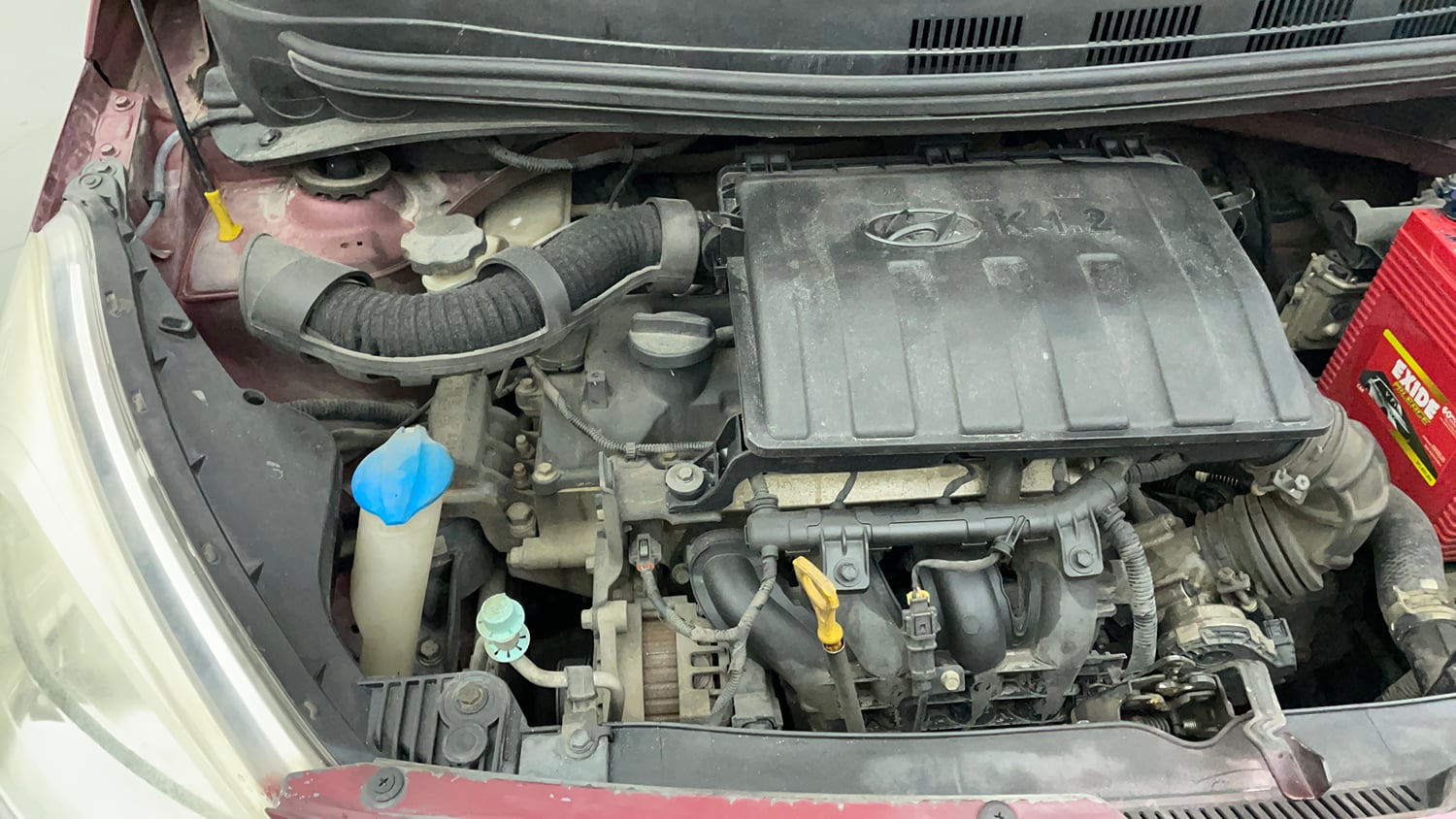 Used 2015 Hyundai Grand i10 Magna 1.2 Kappa VTVT Petrol Manual engine ENGINE RIGHT SIDE VIEW