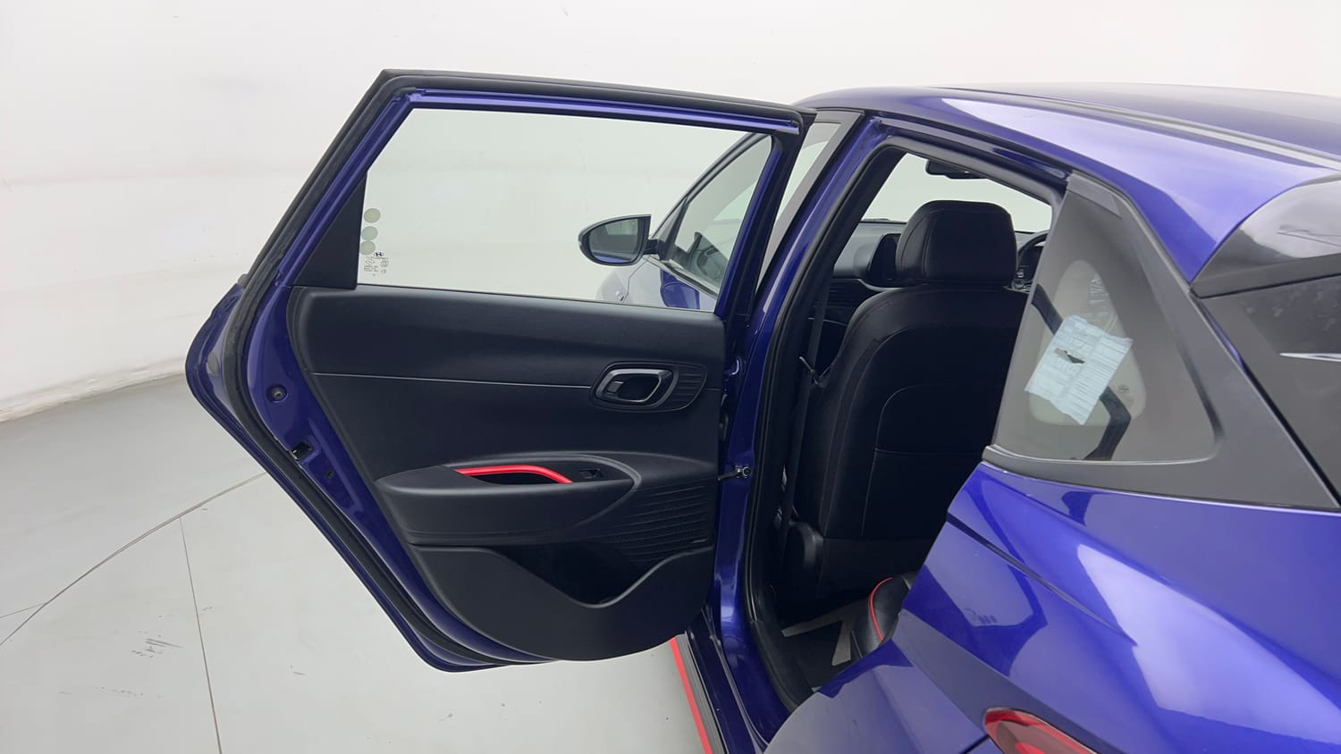 Used 2022 Hyundai i20 N Line N8 1.0 Turbo DCT Petrol Automatic interior LEFT REAR DOOR OPEN VIEW