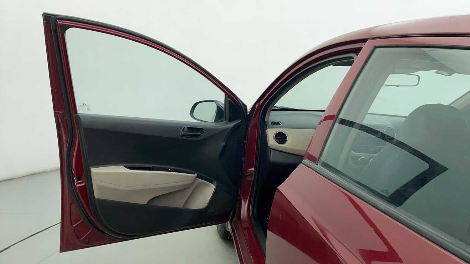 Used 2015 Hyundai Grand i10 Magna 1.2 Kappa VTVT Petrol Manual interior LEFT FRONT DOOR OPEN VIEW