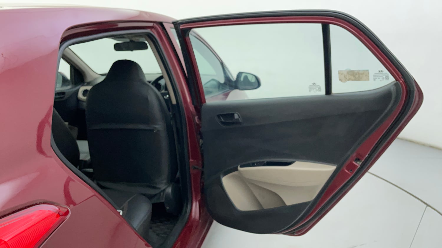 Used 2015 Hyundai Grand i10 Magna 1.2 Kappa VTVT Petrol Manual interior RIGHT REAR DOOR OPEN VIEW