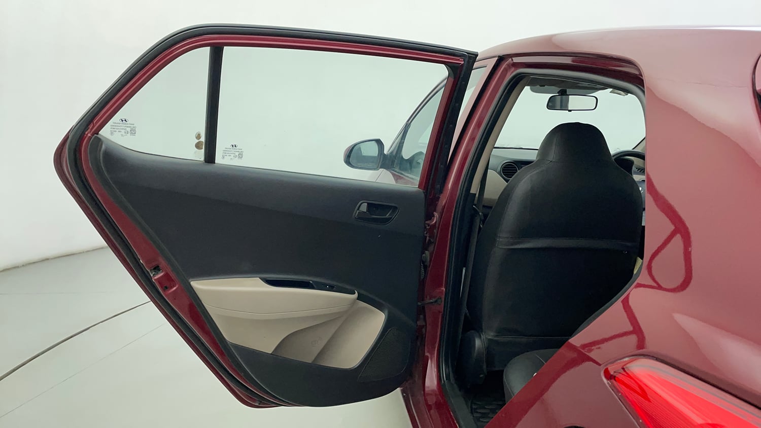 Used 2015 Hyundai Grand i10 Magna 1.2 Kappa VTVT Petrol Manual interior LEFT REAR DOOR OPEN VIEW