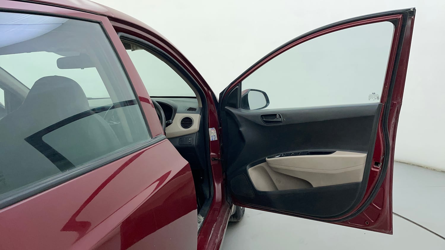Used 2015 Hyundai Grand i10 Magna 1.2 Kappa VTVT Petrol Manual interior RIGHT FRONT DOOR OPEN VIEW