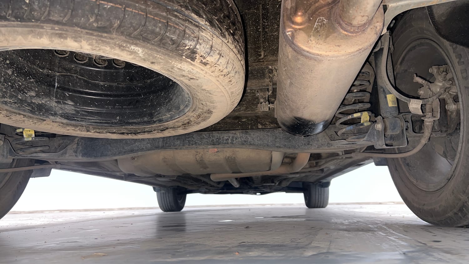 Used 2022 Kia Carens Luxury Plus 1.5 Diesel AT 7 STR Diesel Automatic extra REAR UNDERBODY VIEW (TAKEN FROM REAR)
