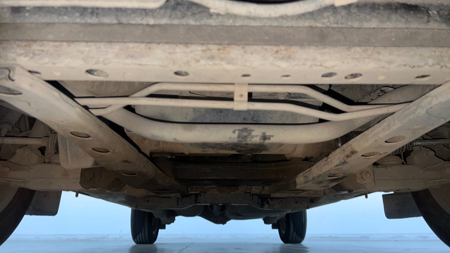 Used 2017 Toyota Innova Crysta 2.4 G 8 STR Diesel Manual extra FRONT LEFT UNDERBODY VIEW