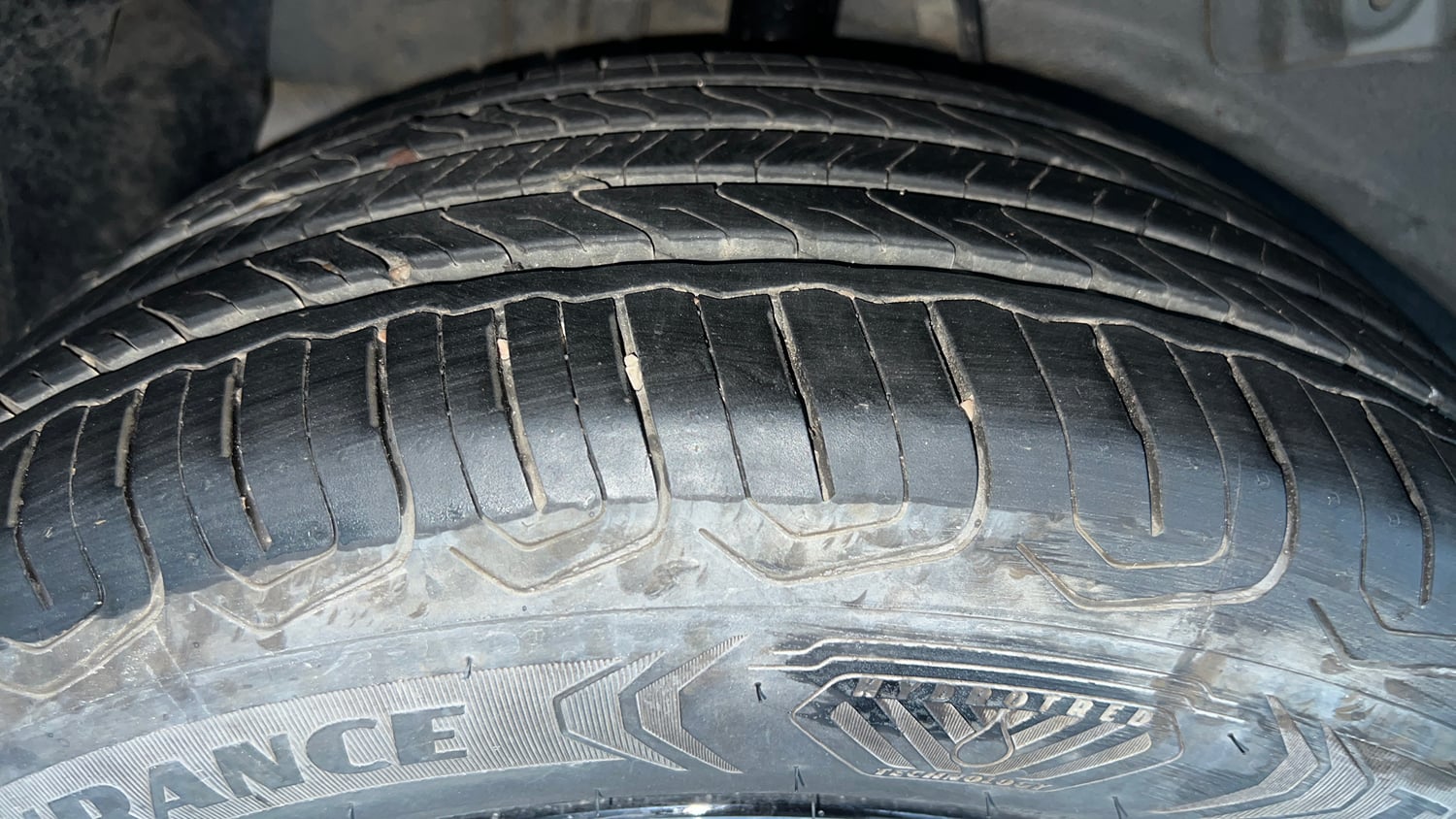 Used 2024 Tata Nexon Creative Plus 1.2 Revotron Petrol 6MT Petrol Manual tyres RIGHT REAR TYRE TREAD VIEW