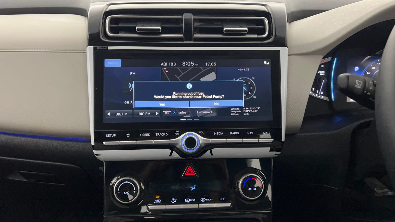 Used 2024 Hyundai Creta SX (O) 1.5 Petrol IVT Petrol Automatic interior MUSIC SYSTEM & AC CONTROL VIEW