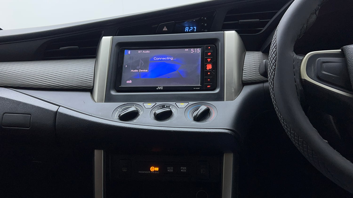 Used 2017 Toyota Innova Crysta 2.4 G 8 STR Diesel Manual interior MUSIC SYSTEM & AC CONTROL VIEW