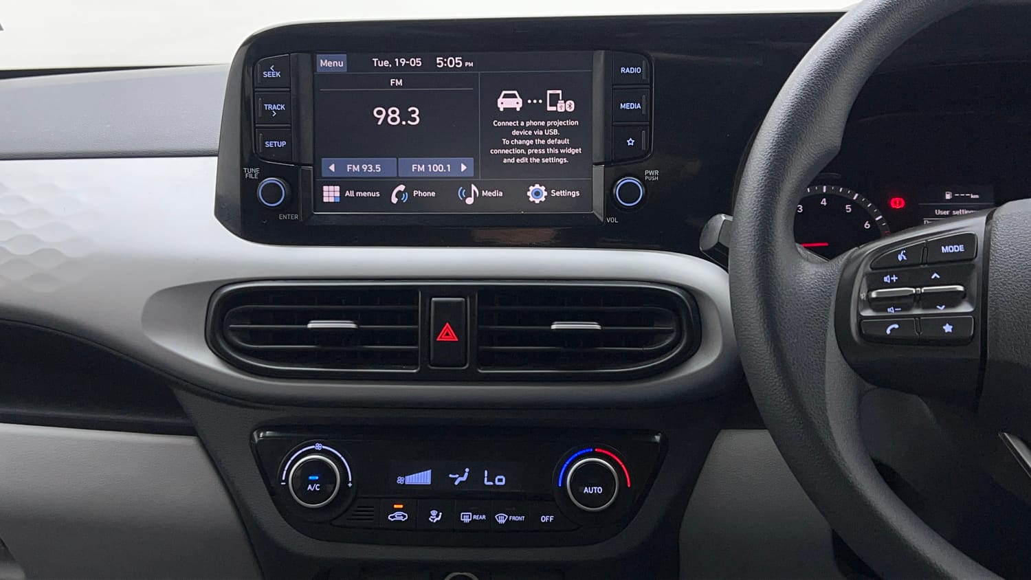 Used 2024 Hyundai Grand i10 Nios Sportz 1.2 Kappa VTVT Petrol Manual interior MUSIC SYSTEM & AC CONTROL VIEW