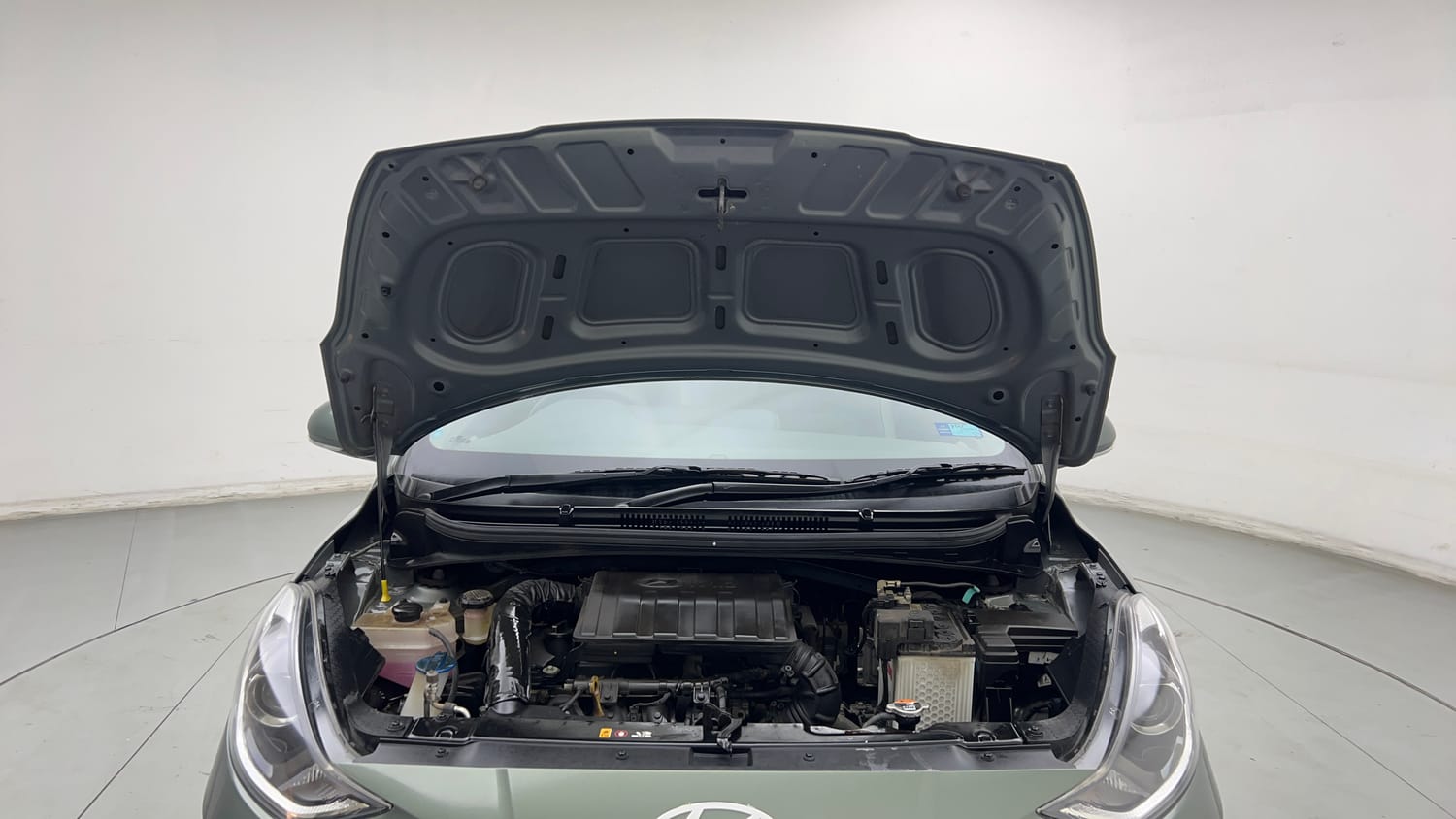 Used 2024 Hyundai Grand i10 Nios Sportz 1.2 Kappa VTVT Petrol Manual engine ENGINE & BONNET OPEN FRONT VIEW