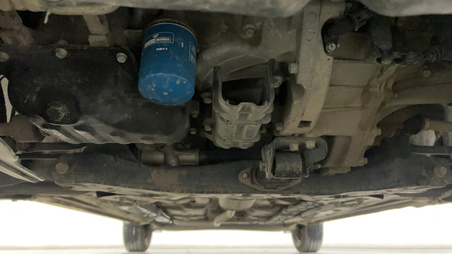 Used 2019 Hyundai Grand i10 Sportz 1.2 Kappa VTVT Petrol Manual extra FRONT LEFT UNDERBODY VIEW