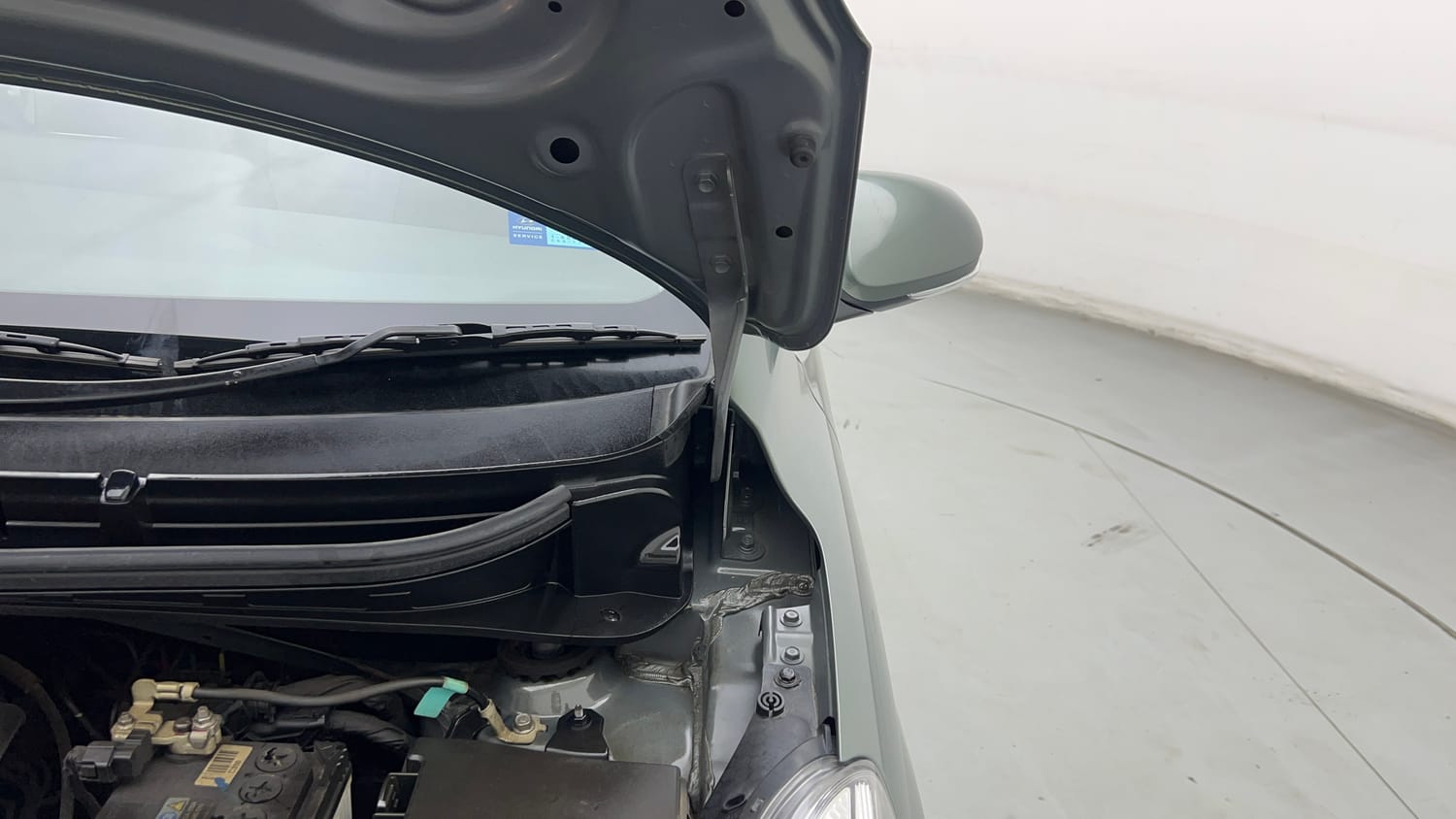 Used 2024 Hyundai Grand i10 Nios Sportz 1.2 Kappa VTVT Petrol Manual engine ENGINE LEFT SIDE HINGE & APRON VIEW