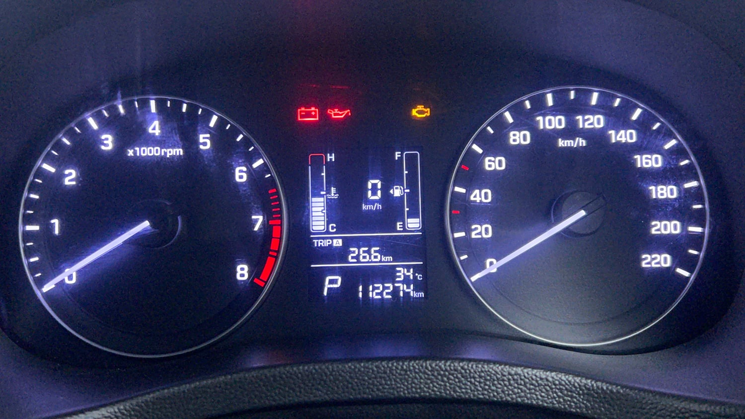 Used 2018 Hyundai Creta SX Plus 1.6 AT Petrol Petrol Automatic interior CLUSTERMETER VIEW