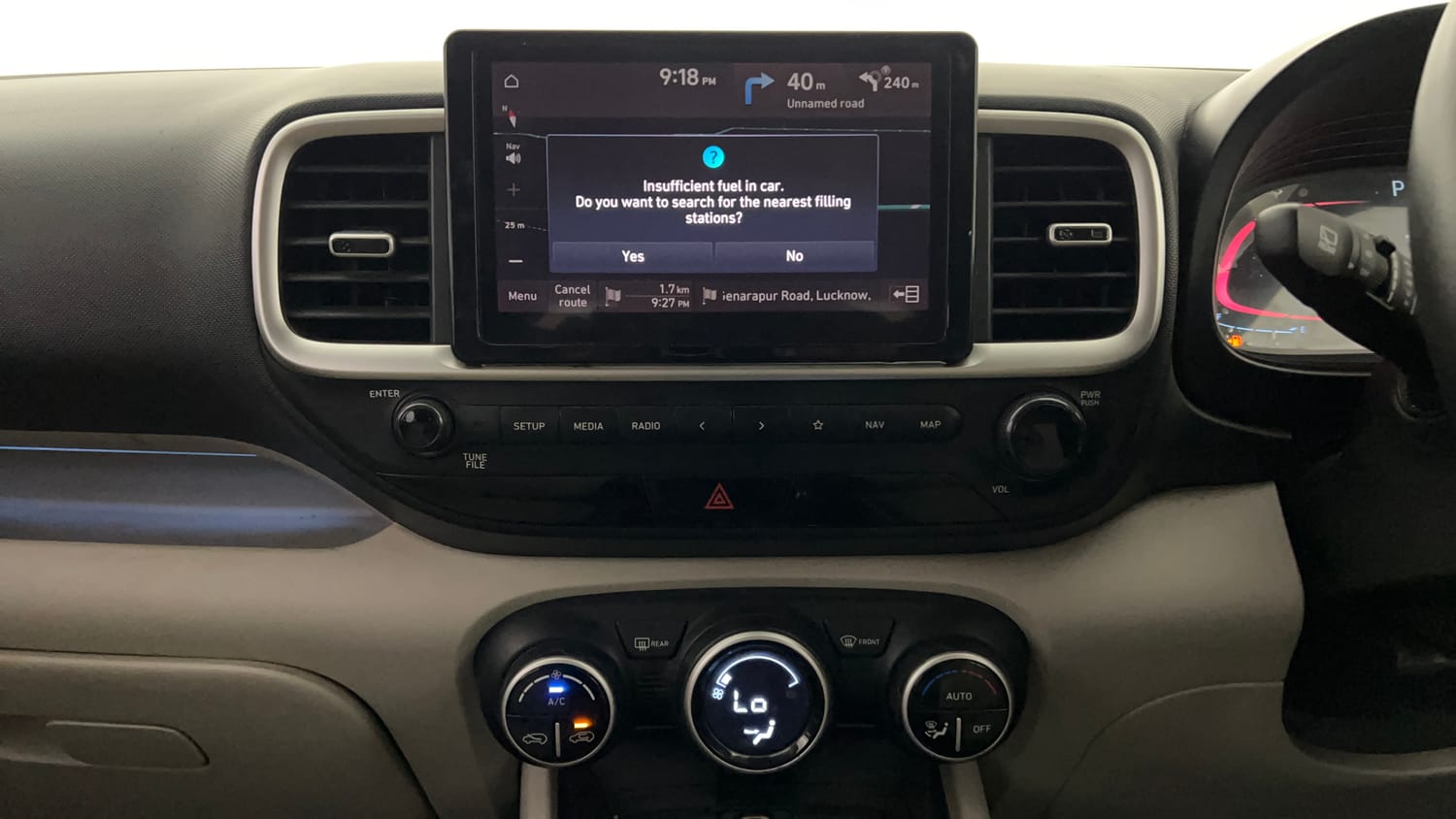 Used 2023 Hyundai Venue SX (O) 1.0 Turbo DCT Petrol Automatic interior MUSIC SYSTEM & AC CONTROL VIEW