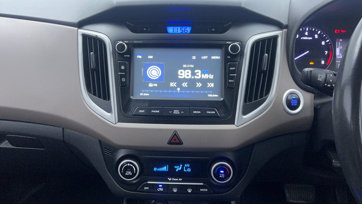 Used 2018 Hyundai Creta SX Plus 1.6 AT Petrol Petrol Automatic interior MUSIC SYSTEM & AC CONTROL VIEW