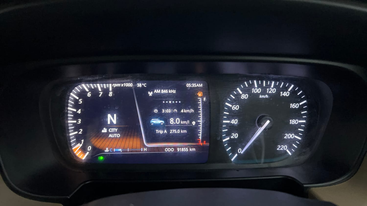 Used 2022 Tata Punch Kaziranga Creative iRA Pack AMT Petrol Automatic interior CLUSTERMETER VIEW