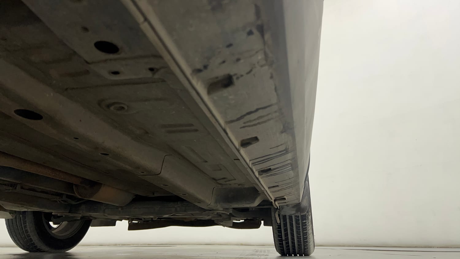 Used 2022 Tata Punch Kaziranga Creative iRA Pack AMT Petrol Automatic extra REAR RIGHT UNDERBODY VIEW