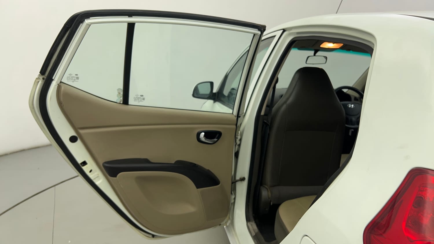 Used 2013 Hyundai i10 Magna 1.1 iRDE2 Petrol Manual interior LEFT REAR DOOR OPEN VIEW