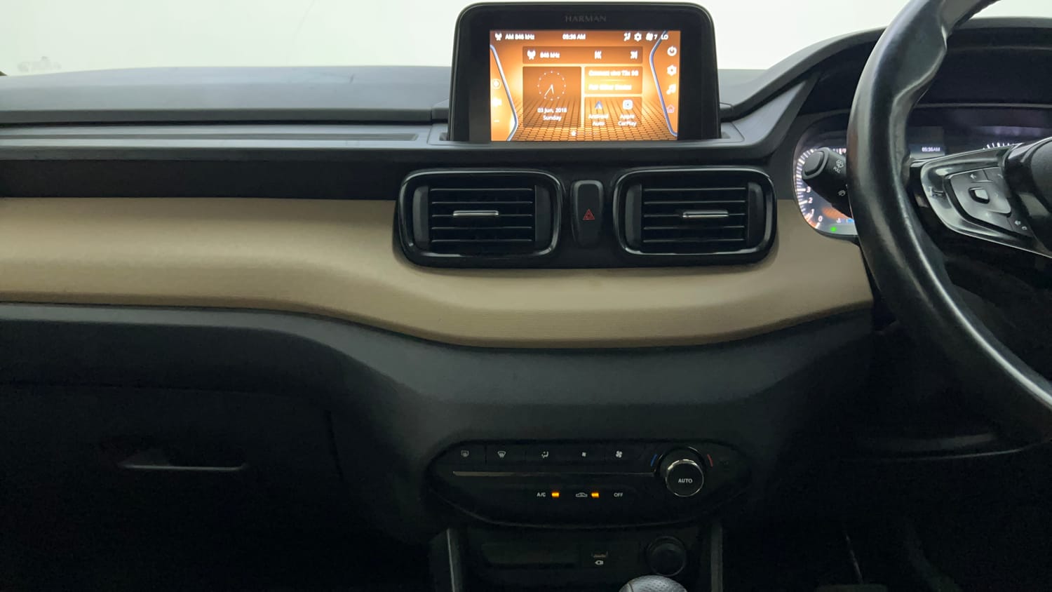 Used 2022 Tata Punch Kaziranga Creative iRA Pack AMT Petrol Automatic interior MUSIC SYSTEM & AC CONTROL VIEW