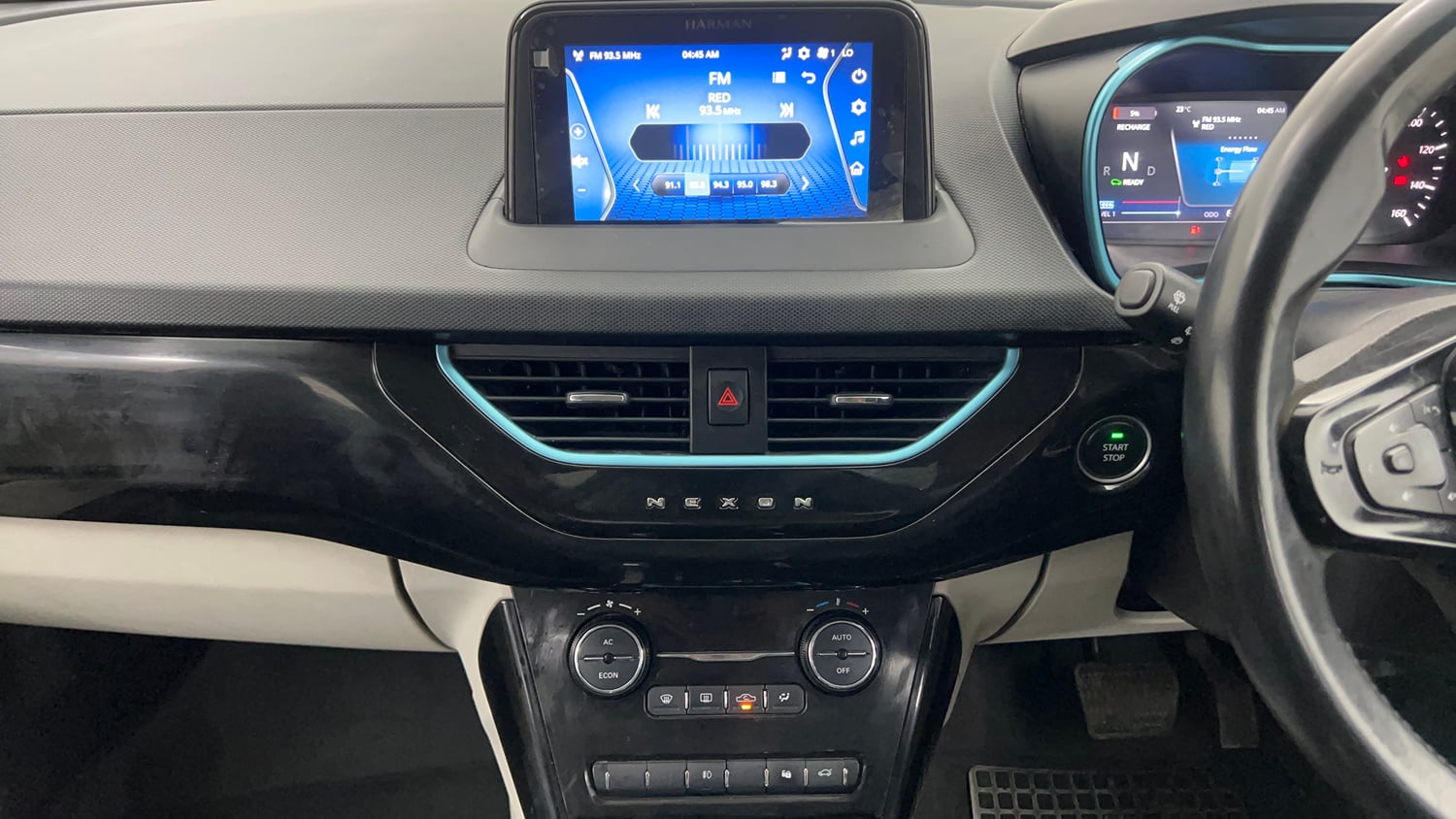 Used 2022 Tata Nexon EV XZ Plus Electric Automatic interior MUSIC SYSTEM & AC CONTROL VIEW