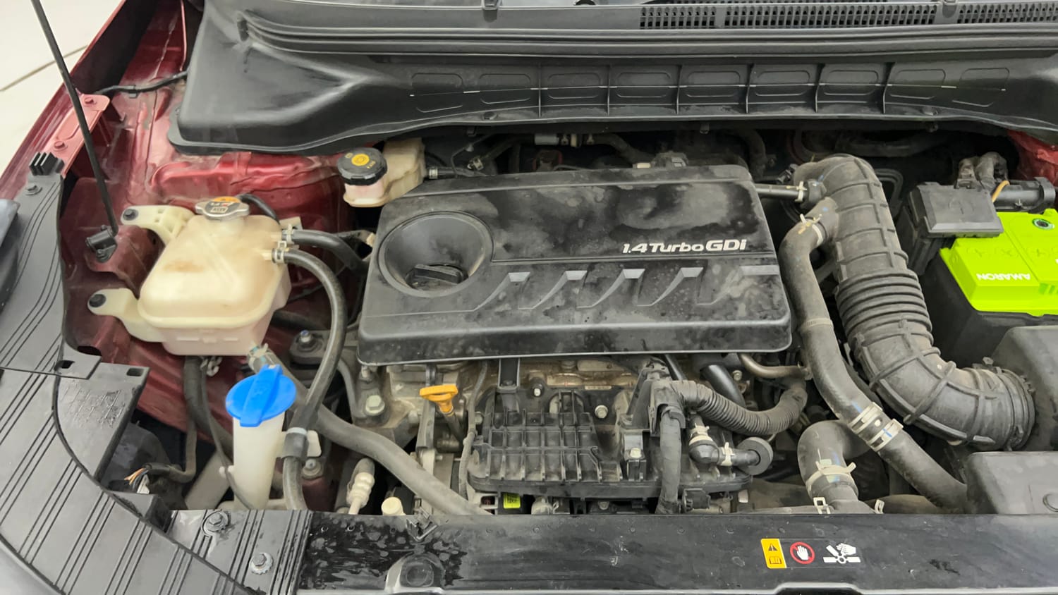 Used 2023 Kia Carens Prestige Plus 1.4 Petrol MT 7 STR Petrol Manual engine ENGINE RIGHT SIDE VIEW