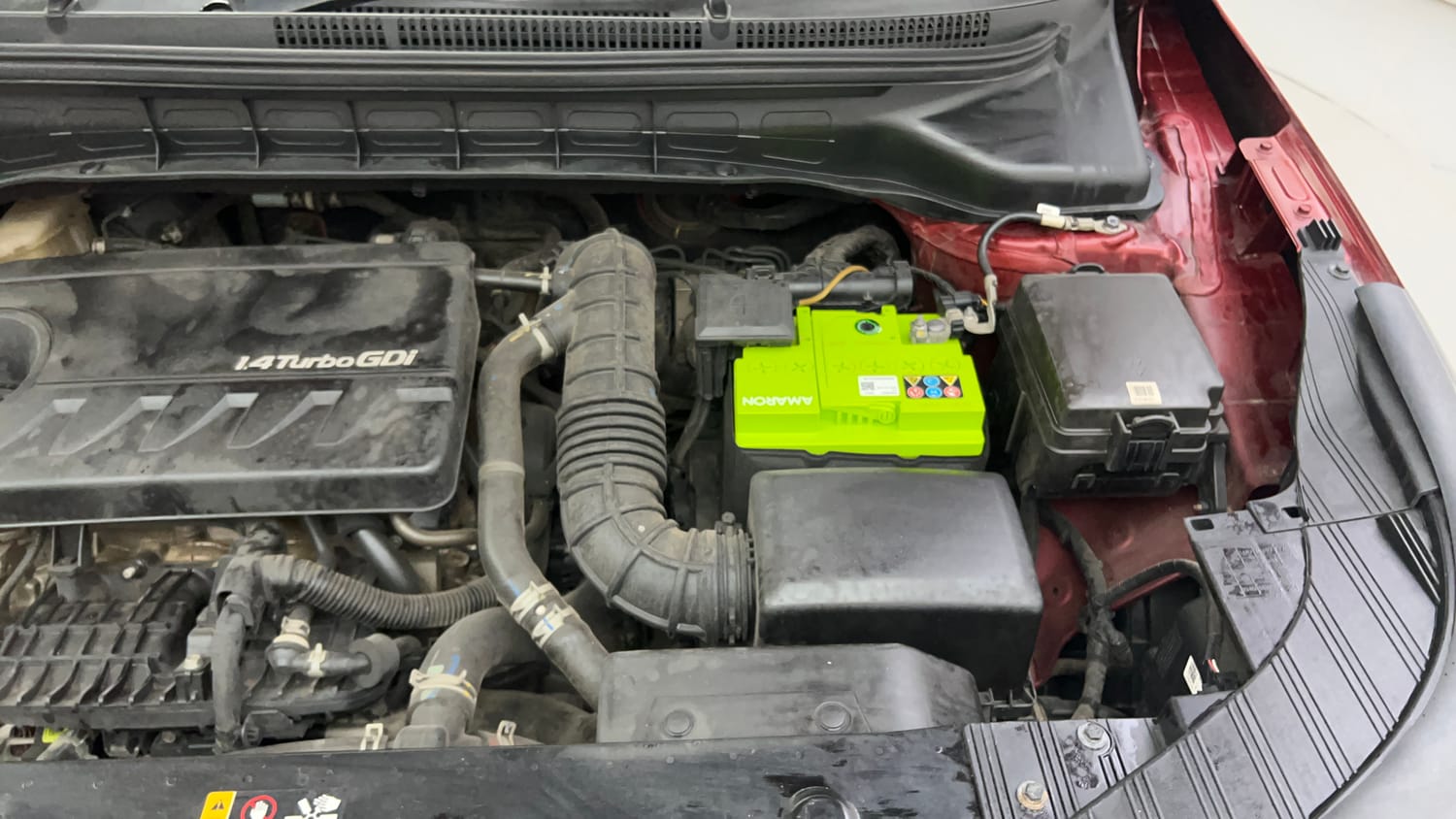 Used 2023 Kia Carens Prestige Plus 1.4 Petrol MT 7 STR Petrol Manual engine ENGINE LEFT SIDE VIEW