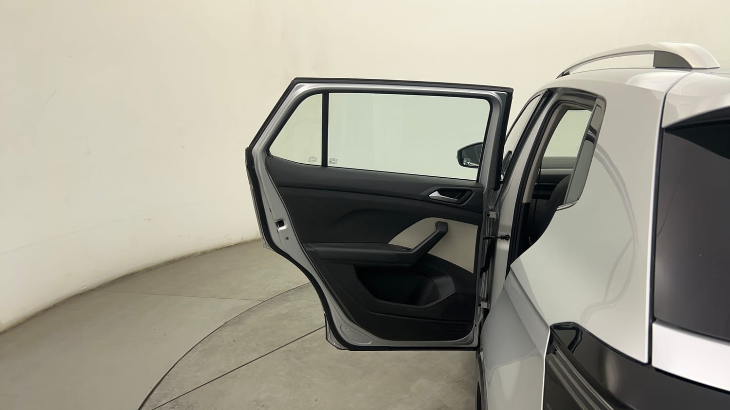 Used 2022 Volkswagen Taigun Topline 1.0 TSI AT Petrol Automatic interior LEFT REAR DOOR OPEN VIEW
