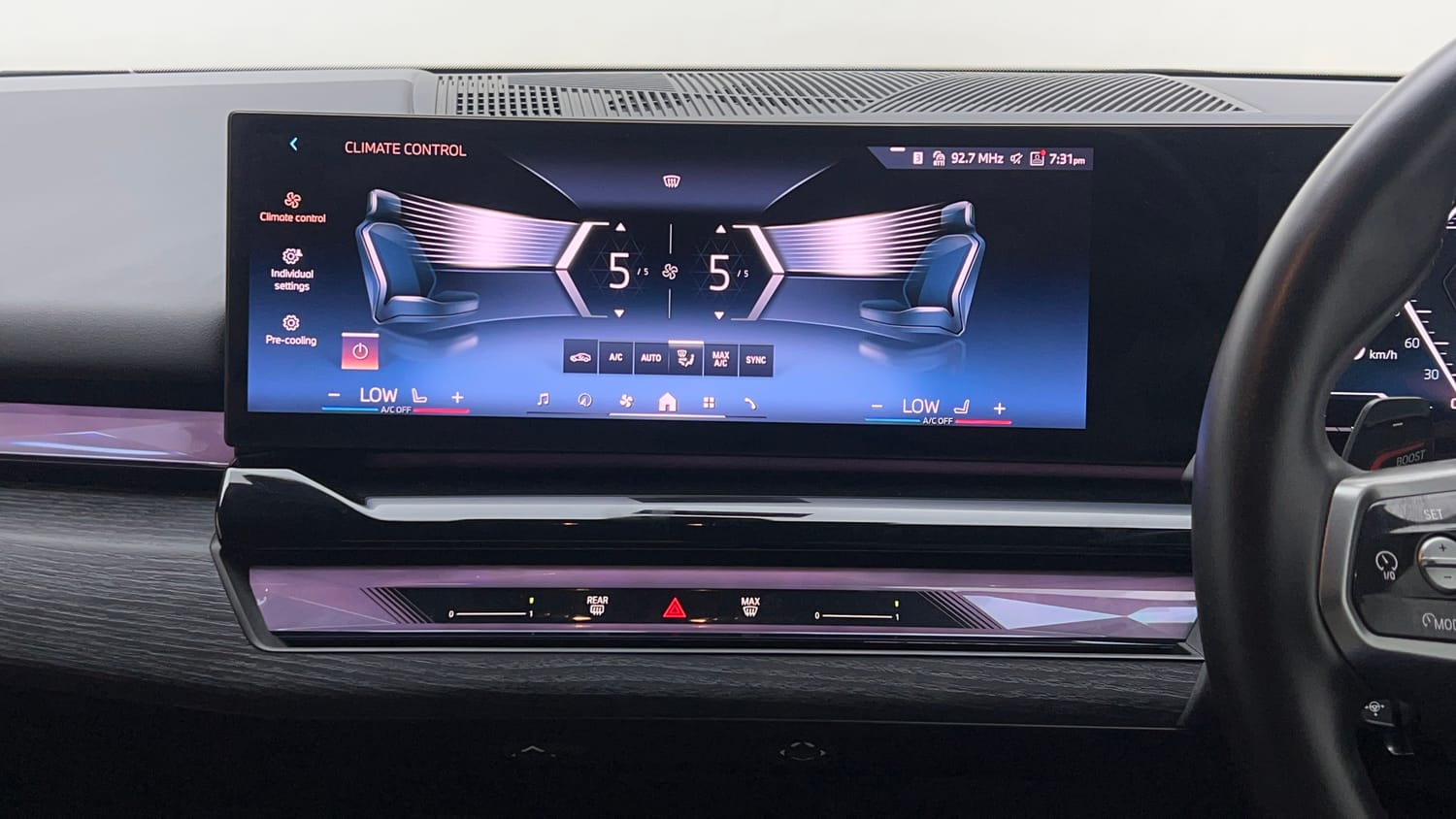 Used 2026 BMW 5 Series 530Li M Sport (Titanium Bronze) Petrol Automatic interior MUSIC SYSTEM & AC CONTROL VIEW