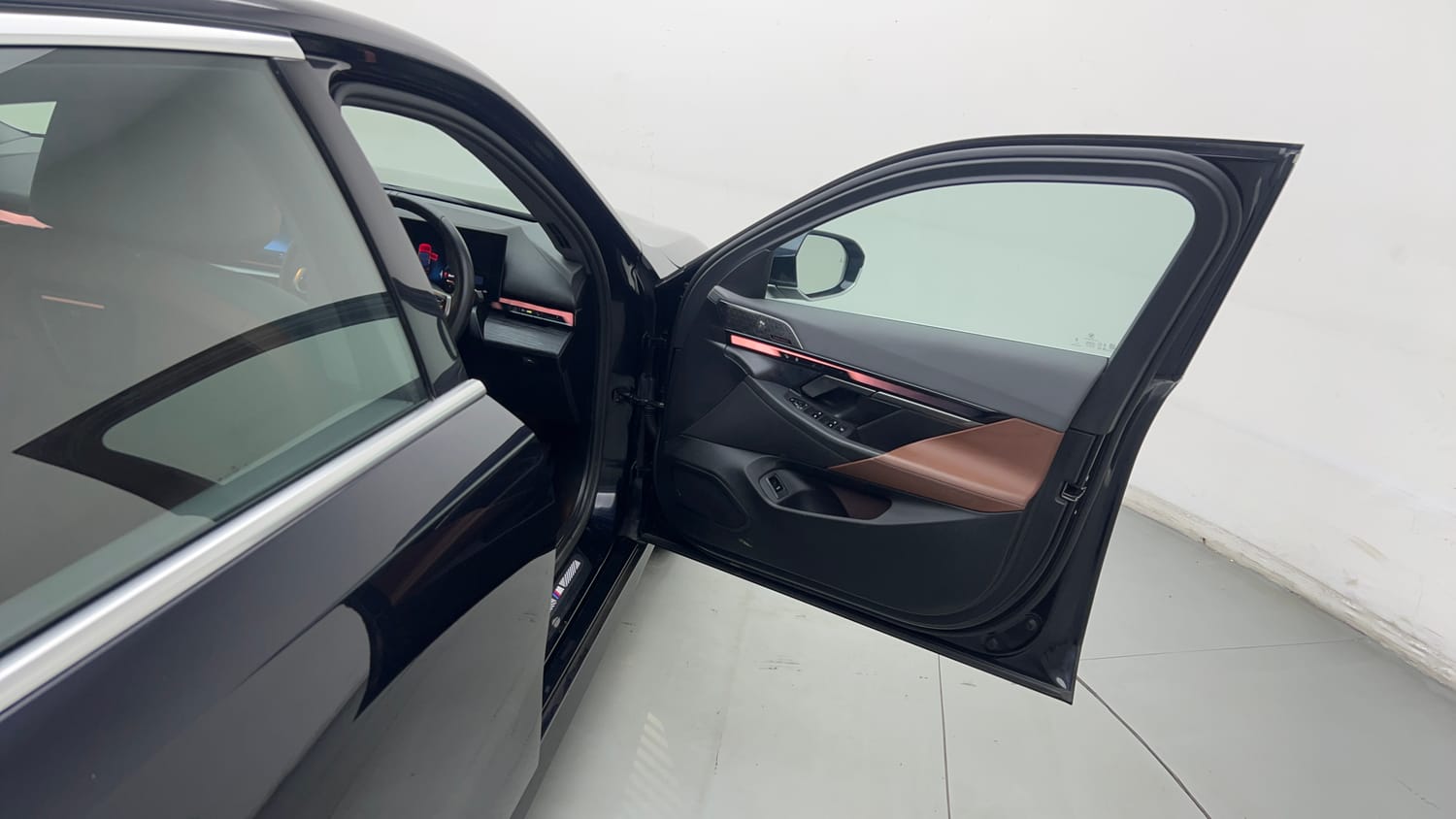 Used 2026 BMW 5 Series 530Li M Sport (Titanium Bronze) Petrol Automatic interior RIGHT FRONT DOOR OPEN VIEW