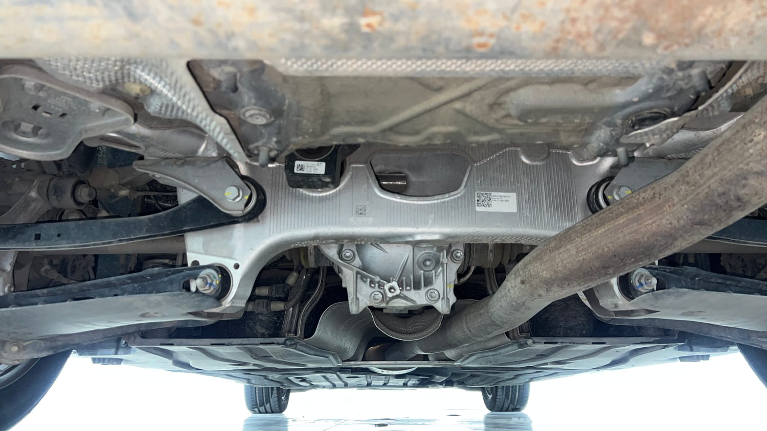 Used 2026 BMW 5 Series 530Li M Sport (Titanium Bronze) Petrol Automatic extra REAR UNDERBODY VIEW (TAKEN FROM REAR)