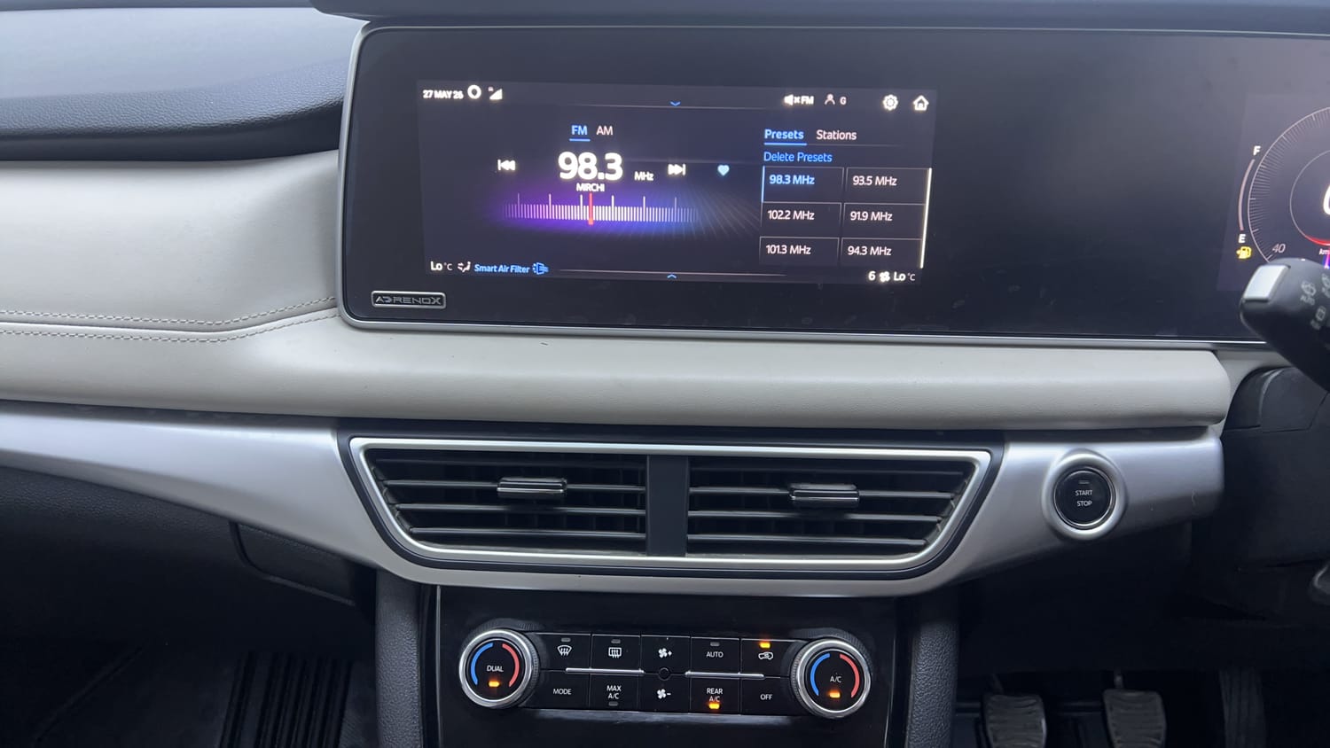 Used 2021 Mahindra XUV700 AX 7 Petrol MT 7 STR Petrol Manual interior MUSIC SYSTEM & AC CONTROL VIEW