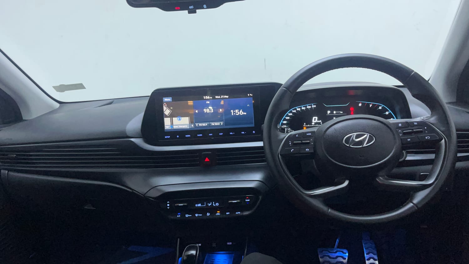 Used 2021 Hyundai New i20 Asta (O) 1.0 Turbo DCT Petrol Automatic interior DASHBOARD VIEW